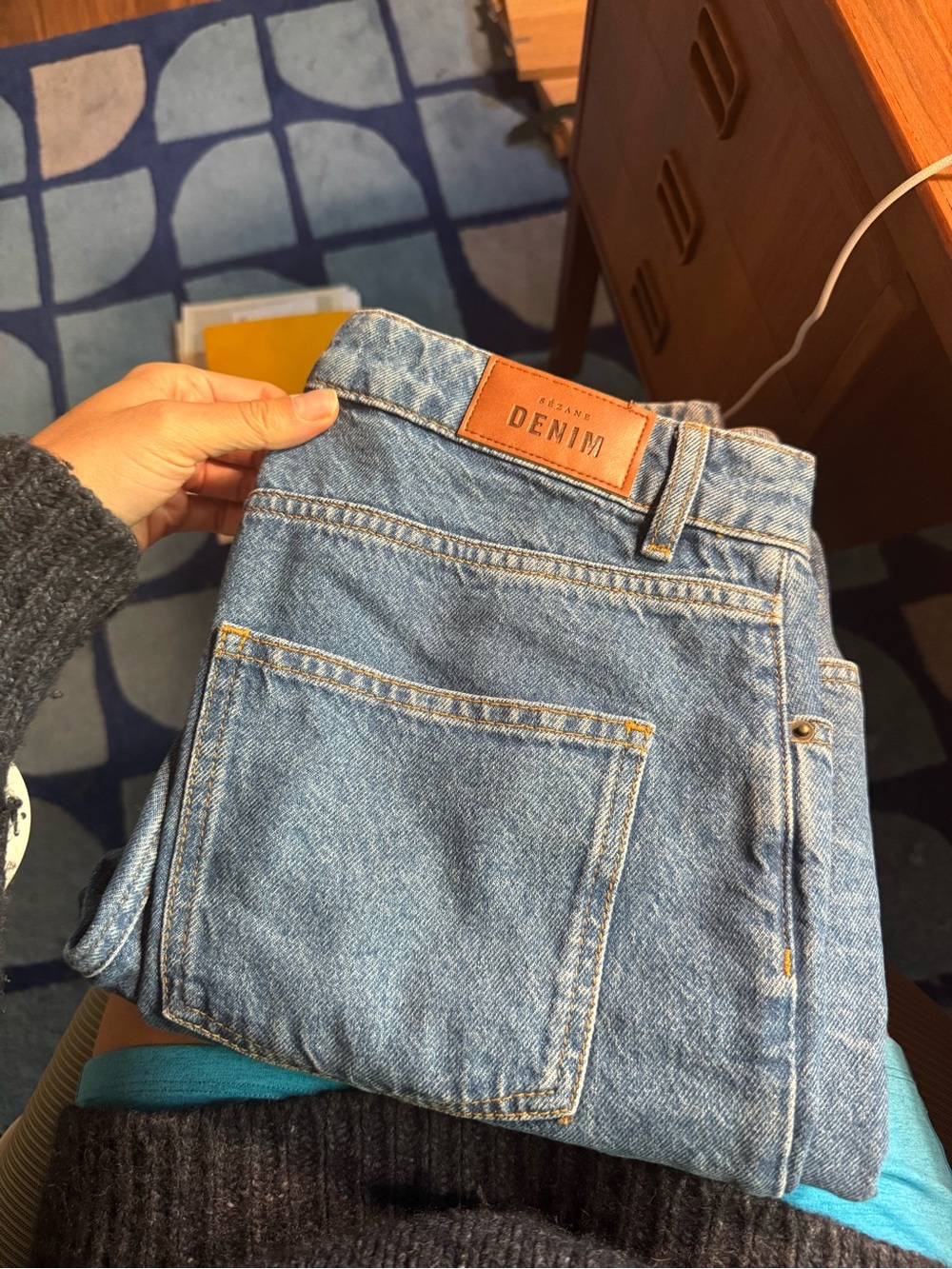 Sezane Denim Mom jeans casual